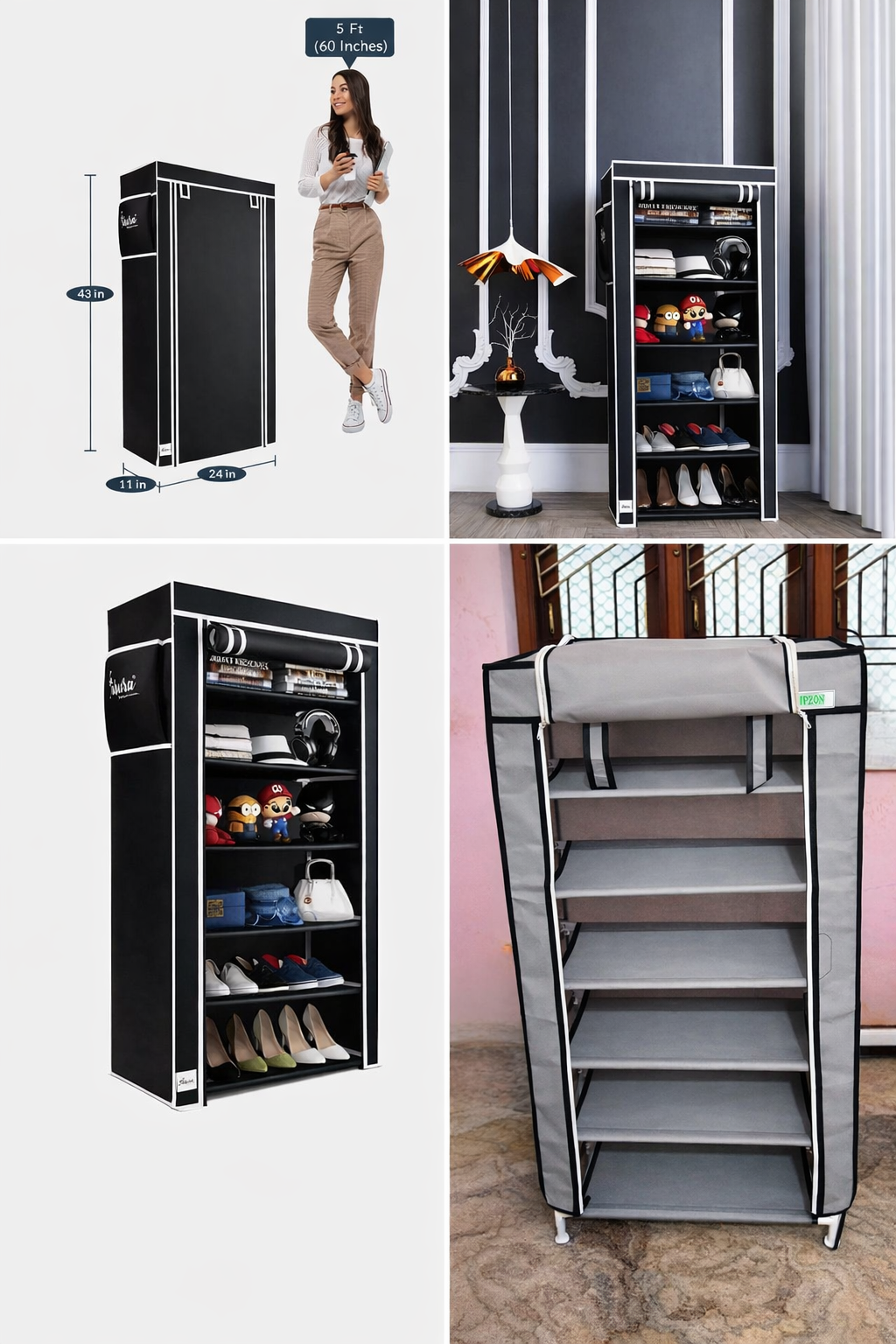 Chash Nab 6 Rack Smart Space Wardrobe & Shoe Organizer
